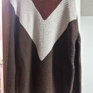 Staccato Brown and Cream Sweater